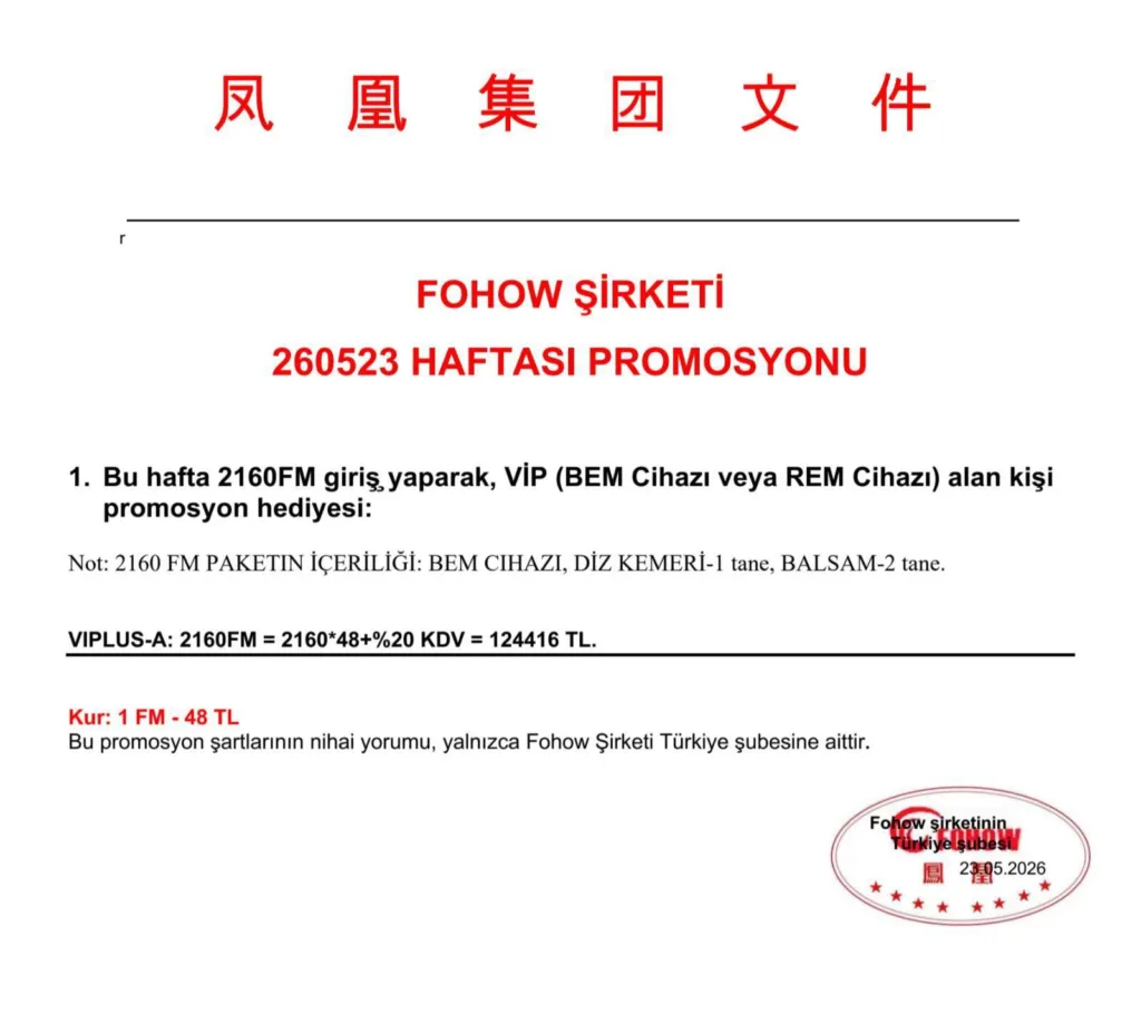 Fohow Güncel Promosyonları